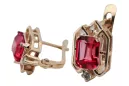 Des boucles d'oreilles Rubis Or rose 14 carats vintage d'origine Vintage vec020r